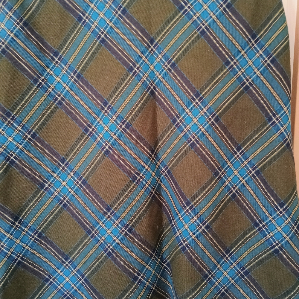 Worthington Green and Blue A-Line Skirt for Work